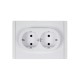 FORTE&PIANO Розетка 2-я с заземлением безвинтовое крепление 16А FP224 белый  FP-R21-16-1-K01  IEK