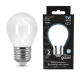 Лампа светодиодная Filament Шар 9W 610lm 4100К Е27 milky LED 1/10/50  105202209  Gauss
