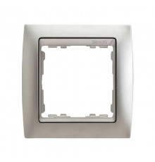 Simon 82 Рамка декоративная, 1 пост, S82, алюминий-алюминий  82914-33  Simon