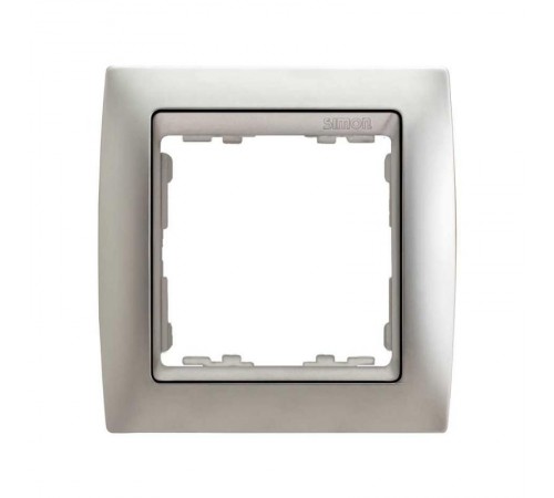 Simon 82 Рамка декоративная, 1 пост, S82, алюминий-алюминий  82914-33  Simon