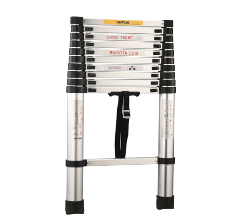 Лестница телескопическая 3,2 м, SHTOK  376552  КЭАЗ