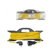 Удлинитель-шнур на рамке силовой У1-12033 ПВС жёлтый 2200 Вт с/з, 10м, штепс. гнездо Народный  SQ1307-9014  TDM