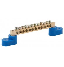 Шина N "ноль" на двух угловых изол ШНИ-8х12-12-У2-синий NO-222-69 Б0033448  ЭРА