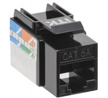 Модуль Keystone Jack кат.6A UTP 110 IDC 90град чёрный  CS1-1C6AU-11-09  ITK