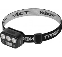 Фонарь налобный светодиодный Трофи Налобные GA-105 аккумуляторный 3+3+3 Bт сенсорное управление 5 режимов  Б0069572  Трофи