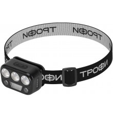 Фонарь налобный светодиодный Трофи Налобные GA-105 аккумуляторный 3+3+3 Bт сенсорное управление 5 режимов  Б0069572  Трофи