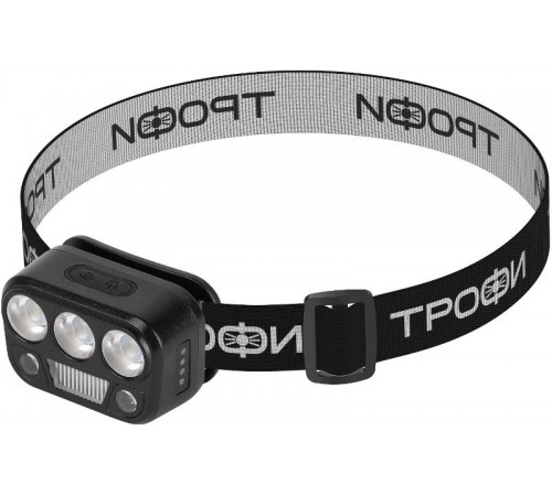 Фонарь налобный светодиодный Трофи Налобные GA-105 аккумуляторный 3+3+3 Bт сенсорное управление 5 режимов  Б0069572  Трофи