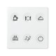 Сенсорный 6-кл выключатель с тематической маркировкой Т2, белый  8000664-030  Simon