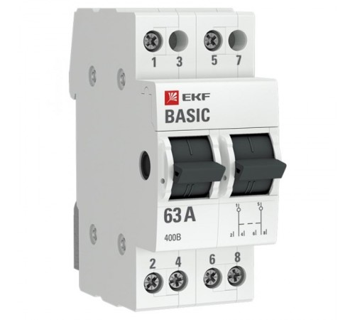 Переключатель трехпозиционный 2P 63А EKF Basic  tps-2-63  EKF