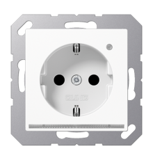 SCHUKO-розетка с LED подсветкой A1520-OWWLNW Jung