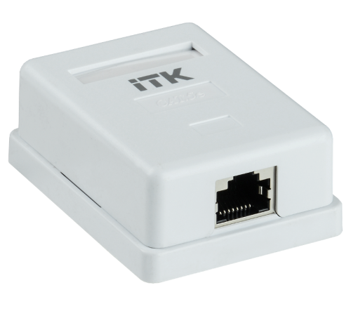 Розетка инф. настенная RJ45 кат. 5Е FTP 1 порт  CS2-1C5EF-12-G  GENERICA