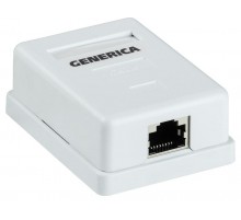 Розетка инф. настенная RJ45 кат. 5Е FTP 1 порт  CS2-1C5EF-12-G  GENERICA