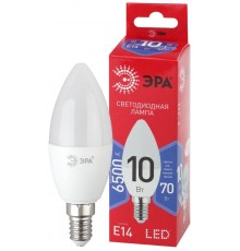 Лампа светодиодная ЭКО LED B35-10W-865-E14 R (диод, свеча, 10Вт, хол, E14)  Б0045337  ЭРА