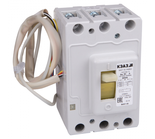 Выключатель автоматический ВА57-35-344710-80А-1000-690AC-НР230AC/220DC-УХЛ3 272703  КЭАЗ