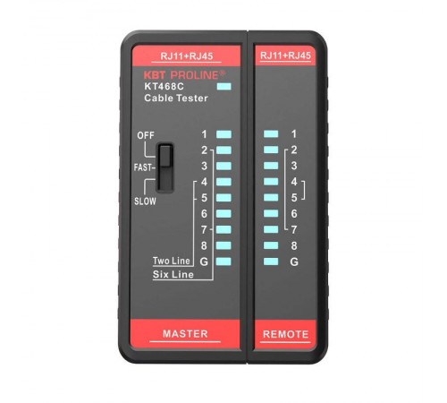 LAN-тестер кабельный KT 468С серия PROLINE  88552  КВТ