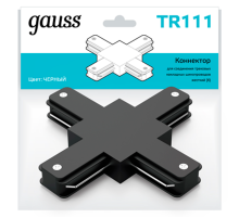 Коннектор для трековых шинопроводов (+) черный  TR111  Gauss