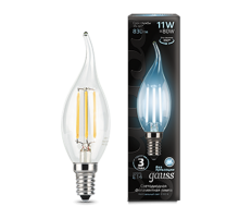 Лампа светодиодная Black LED Filament Свеча на ветру E14 11W 750lm 4100K  104801211  Gauss