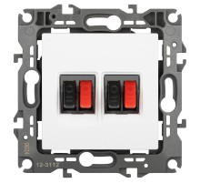 Розетка ЭРА Серия 12 12-3112-01М аудио двойная, белый матовый   Б0065713  ЭРА