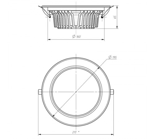 Светильник светодиодный встраиваемый даунлайт SDL-10-90-40K-W30 круглый 30Вт 4000K 2700лм D195х65  Б0049710  ЭРА