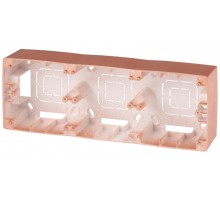 12-6103-14 ЭРА Коробка наклад. монтажа 3 поста, Эра12, медь  Б0043188  ЭРА