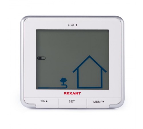 Метеостанция REXANT S637B с ЖК-экраном и беспроводным датчиком 70-0597  REXANT