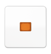 Клавиша с оранжевым окошком для выключателя с подсветкой; белая CD590KOWW Jung