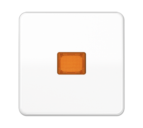 Клавиша с оранжевым окошком для выключателя с подсветкой; белая CD590KOWW Jung