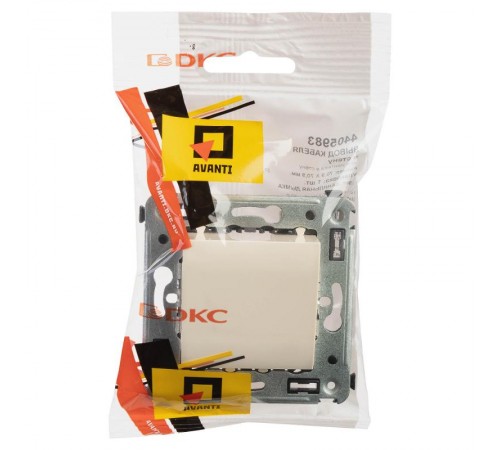 Вывод кабеля из стены "Avanti", "Ванильная дымка"  4405983  DKC