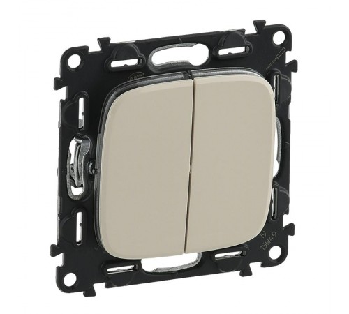 Valena ALLURE DIY Сл.кость Выключатель 2-х клавишный 10А 250В  752805  Legrand