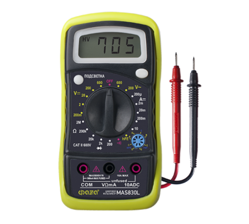 Мультиметр цифровой MAS830L  5000490  ФАZА