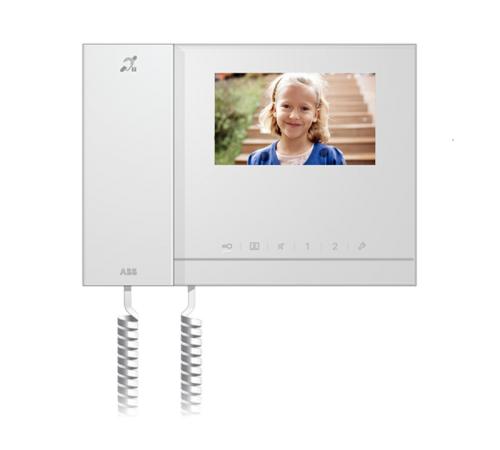 Абонентское устройство с 4,3, с трубкой и индукционной петлёй, белый глянцевый  2TMA070020W0056  ABB