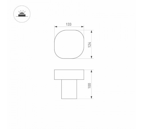 Светильник LGD-SWAMP-BOLL-H100-7W Warm3000 (GR, 93 deg, 230V) (Arlight, IP65 Металл, 3 года)  030002  Arlight
