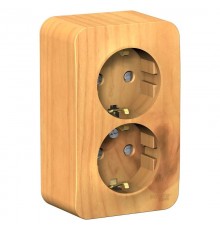 Blanca Ясень О/У Розетка 2-ая с заземлением со шторками, 16А, 250В  BLNRA011205  SE