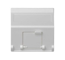 Simon Connect Наклонный адаптер на 1 RJ45 коннектор, защит.щторка, исп.совм. с MD67, К45, белый  K80-9  Simon