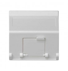 Simon Connect Наклонный адаптер на 1 RJ45 коннектор, защит.щторка, исп.совм. с MD67, К45, белый  K80-9  Simon