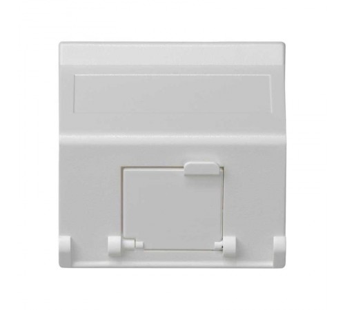 Simon Connect Наклонный адаптер на 1 RJ45 коннектор, защит.щторка, исп.совм. с MD67, К45, белый  K80-9  Simon