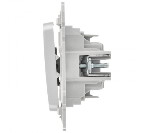 FLITE Выключатель 2-клавишный 10А ВС12-1-0-ФлА алюминий  FI-V20-0-10-1-K47  IEK