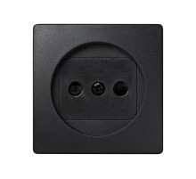 Simon 73 Накладка со шторками на розетку б/з, S73 Loft, графит  73040-62  Simon