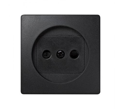 Simon 73 Накладка со шторками на розетку б/з, S73 Loft, графит  73040-62  Simon