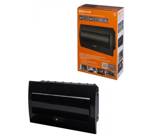 Бокс пластиковый встриваемый ЩРВ-П-18 модулей IP41, Антрацит  SQ0902-1005  TDM