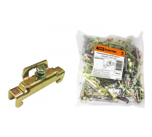 Ограничитель на DIN-рейку (металл) 1 винт   SQ0804-0022  TDM