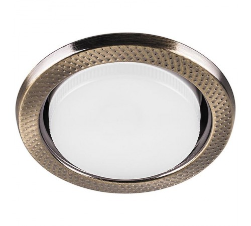 Светильник потолочный встраиваемый под лампу GX53 DL5042 15W 230V GX53, "круг", без лампы, античное золото  29750  FERON