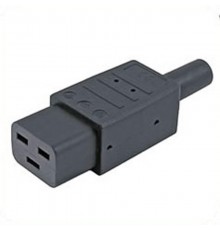 Hyperline CON-IEC320C19 Разъем IEC 60320 C19 220В 16A на кабель, контакты на винтах (плоские контакты внутри разъема), прямой  54434  Hyperline