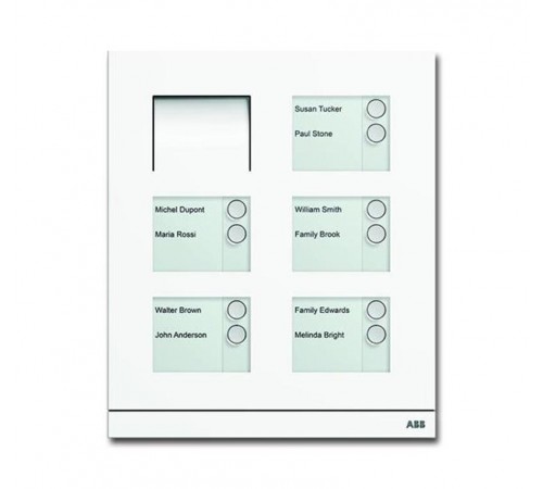 Станция вызывная, аудио, десятиклавишная, цвет белый матовый  8300-0-0278   2CKA008300A0278  ABB