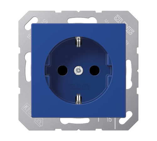 Штепсельная розетка SCHUKO 16A 250V~; синяя  A1520BFBL  Jung