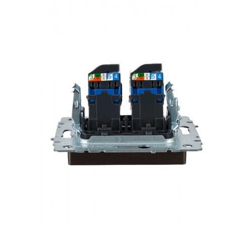 BRITE Розетка компьютерная 2-ая RJ45 кат.6 РК11-2-БрТБ темная бронза  BR-K20-2-K45  IEK