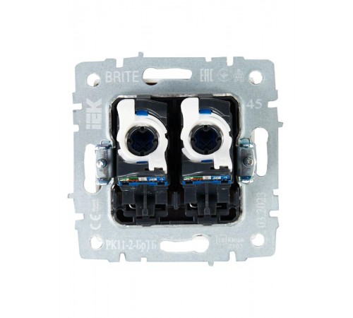 BRITE Розетка компьютерная 2-ая RJ45 кат.6 РК11-2-БрТБ темная бронза  BR-K20-2-K45  IEK
