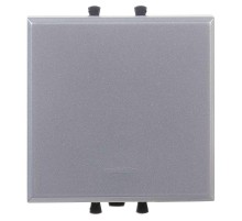 Выключатель одноклавишный модульный, "Avanti", " Закаленная сталь", 2модуля  4404102  DKC