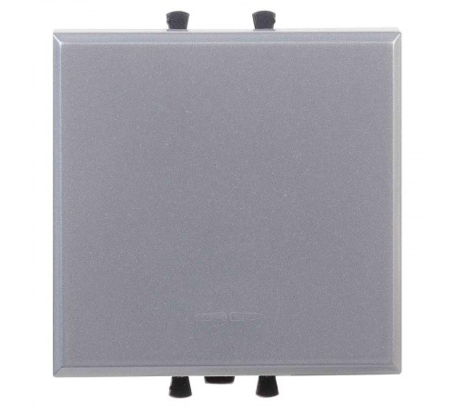 Выключатель одноклавишный модульный, "Avanti", " Закаленная сталь", 2модуля  4404102  DKC