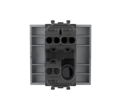 Выключатель одноклавишный модульный, "Avanti", " Закаленная сталь", 2модуля  4404102  DKC